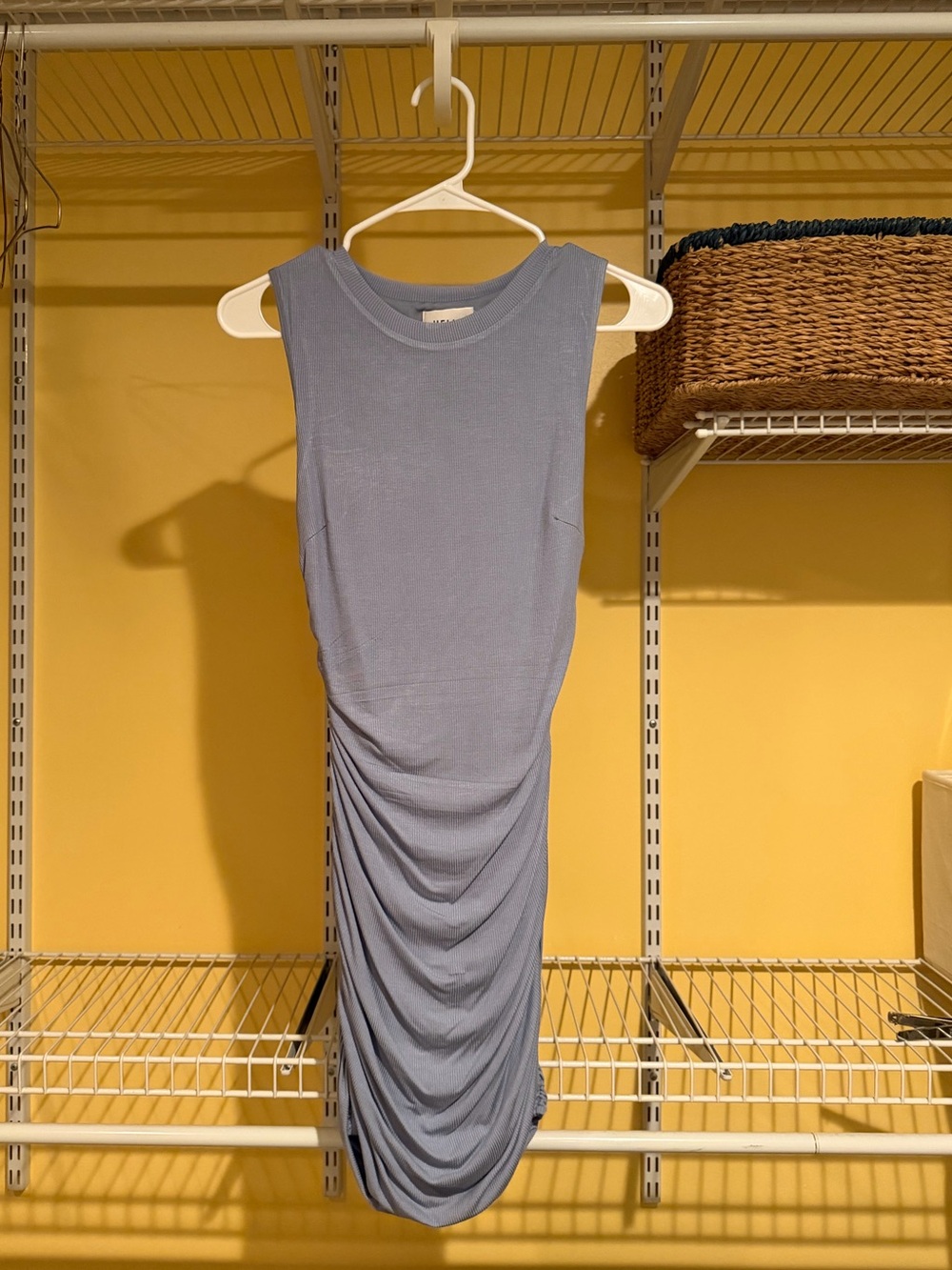 NWT Hello Molly Ribbed Dress in Dusty Blue